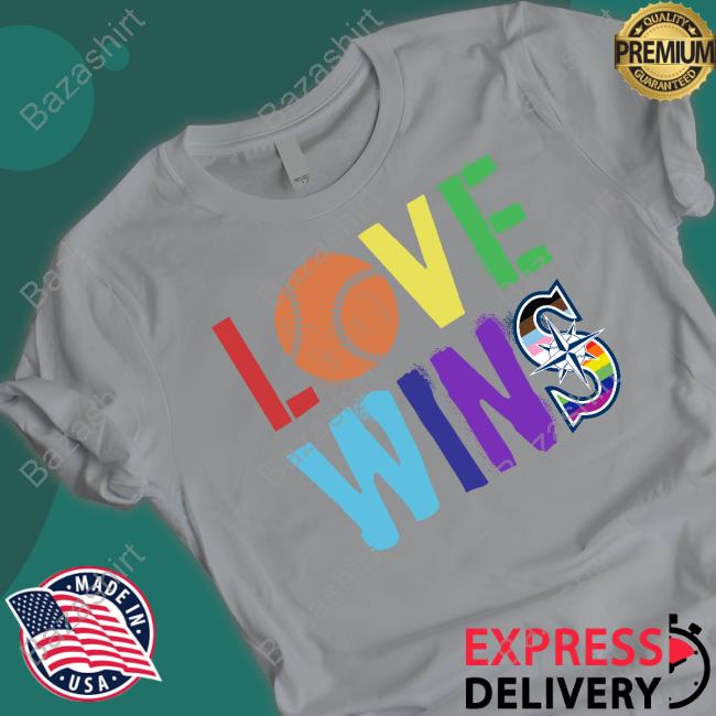 Maverick Love Wins Seattle Mariners Pride Shirt, hoodie, sweater